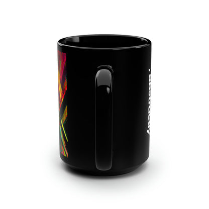 Jack Marcus - Electric Force, Abstractly - Black Ceramic Mug 15oz