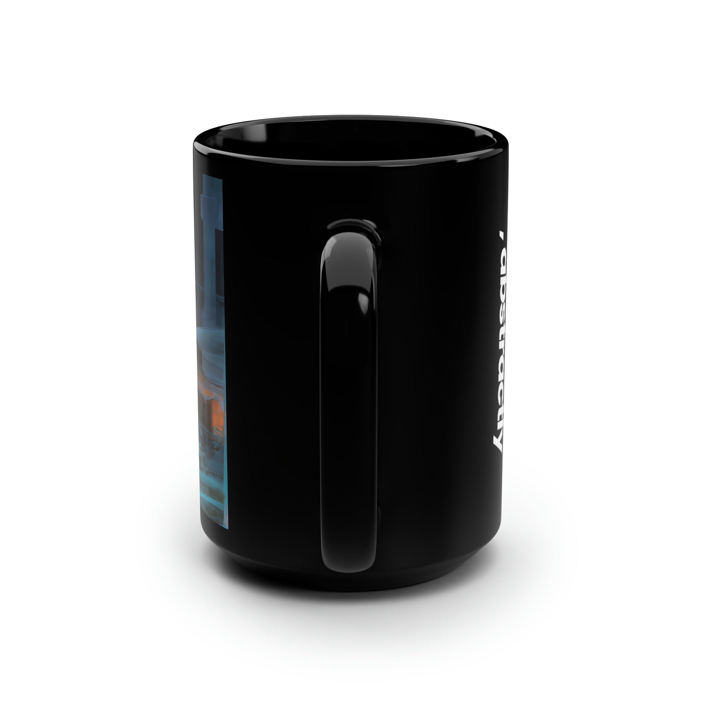 Integrity Vision - General Ledger, Abstractly - Black Ceramic Mug 15oz