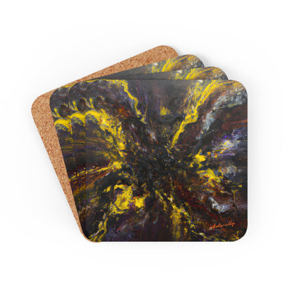 Lebeau Plasmaite - Chemistry, Abstractly - Corkwood Coaster Set of 4