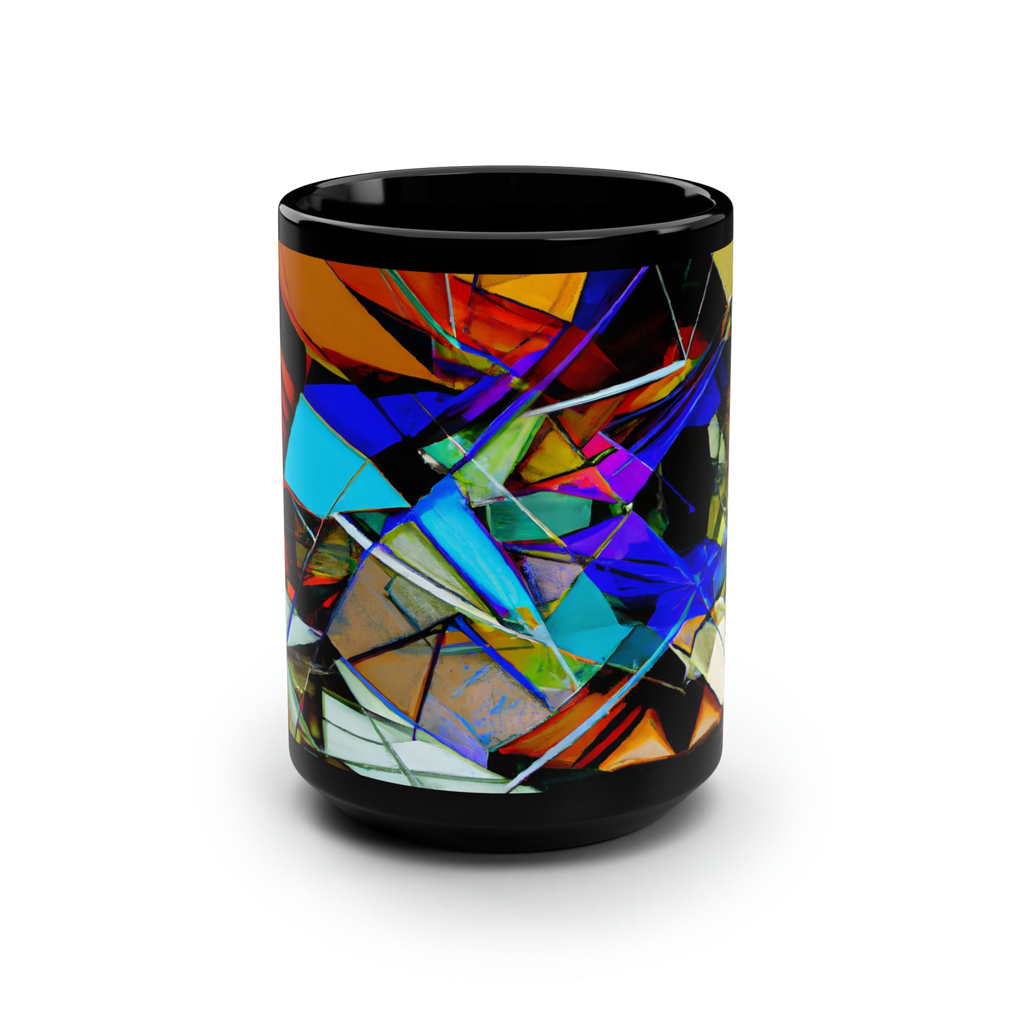 Adrianne Lehmann - Electric Force, Abstractly - Black Ceramic Mug 15oz