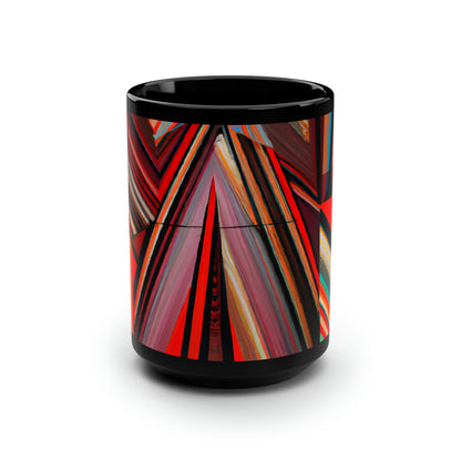 Clara Wentworth - Applied Force, Abstractly - Black Ceramic Mug 15oz