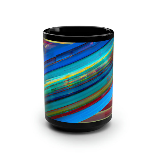 Elise Hofmann - Strong Force, Abstractly - Black Ceramic Mug 15oz