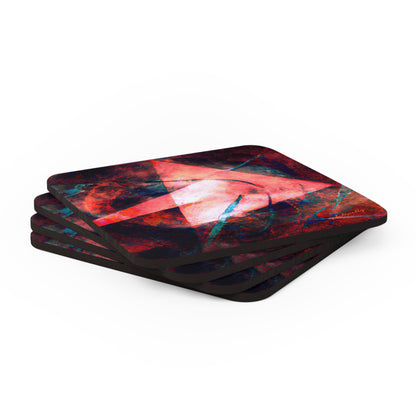 Albert Delgado - Electromagnetic Force, Abstractly - Corkwood Coaster Set of 4