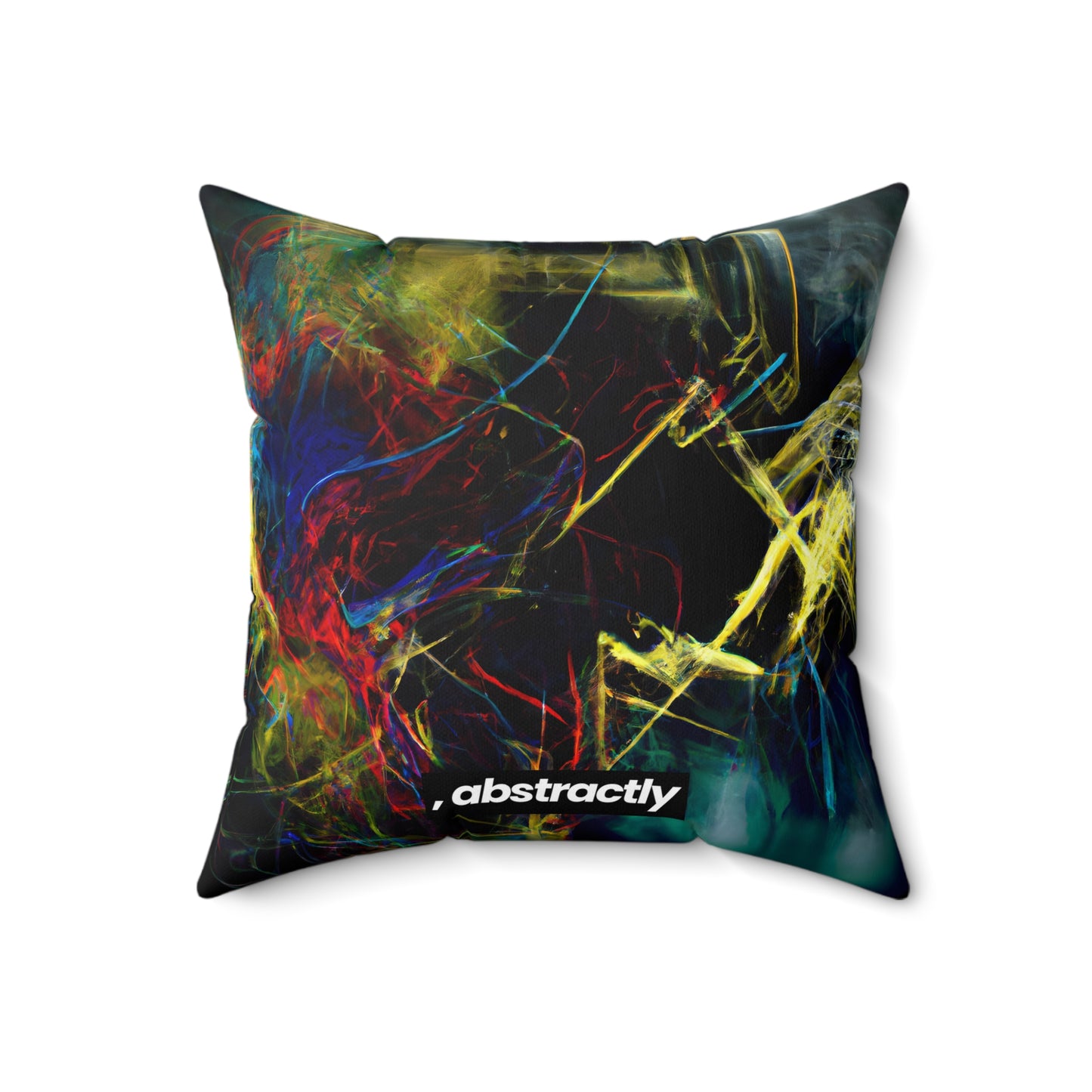 Connie Valdez - Electric Force, Abstractly - Faux Suede Throw Pillow