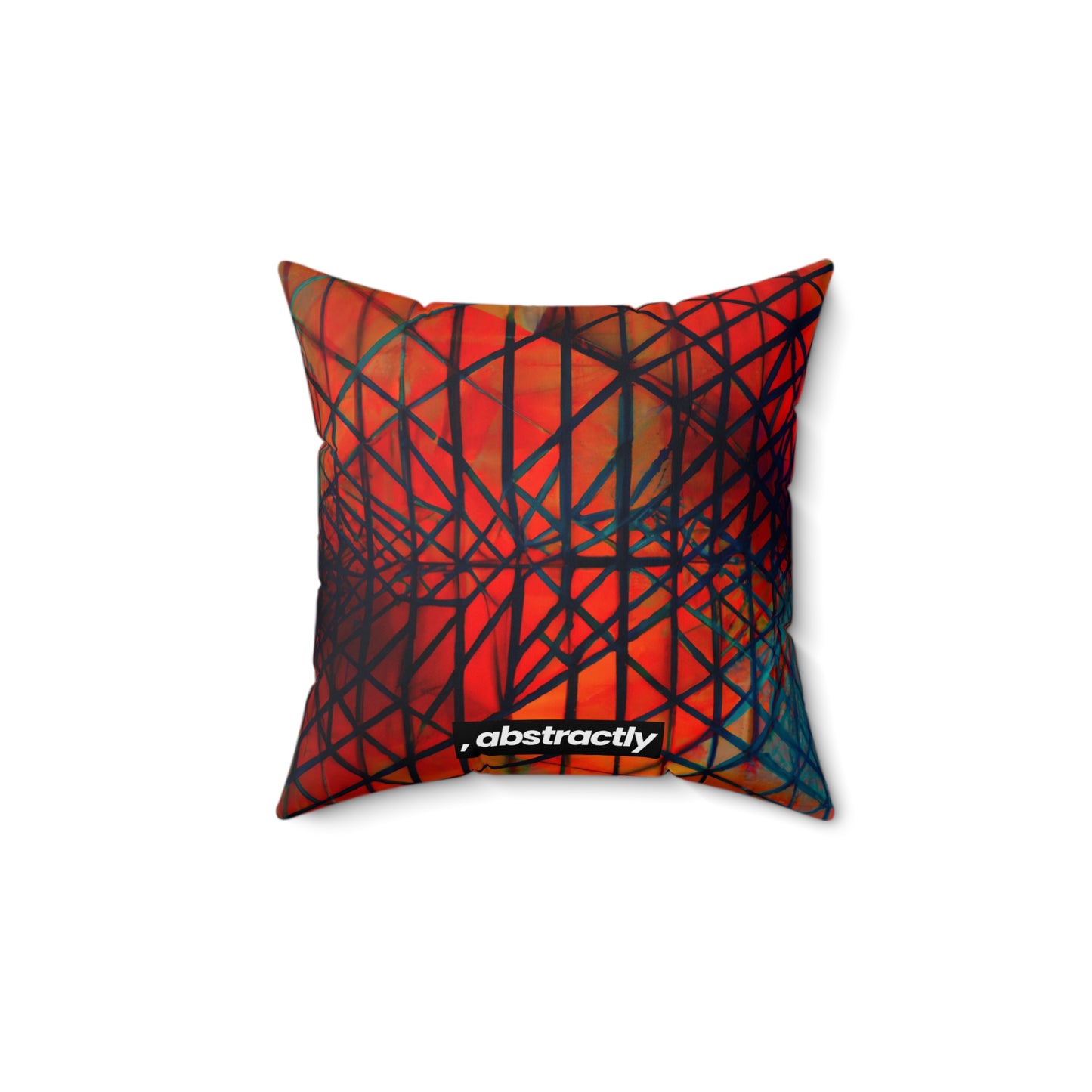 Harold Fitzsimmons - Tension Force, Abstractly - Faux Suede Throw Pillow