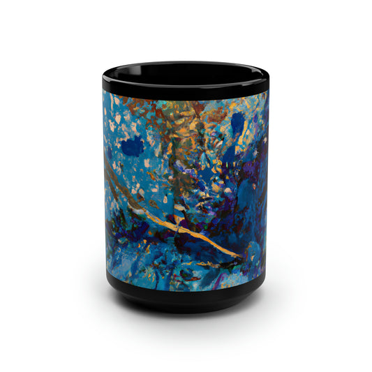 Auroflux Prismatite - Chemistry, Abstractly - Black Ceramic Mug 15oz