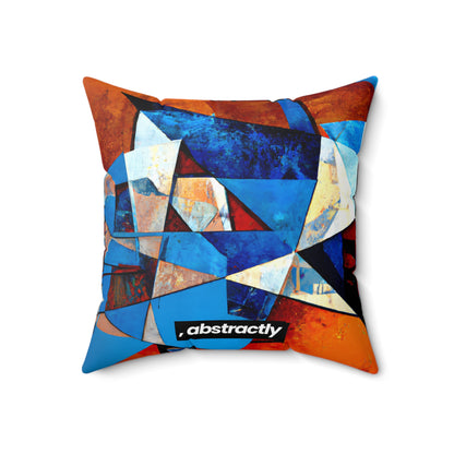 Bernard Fenton - Applied Force, Abstractly - Faux Suede Throw Pillow