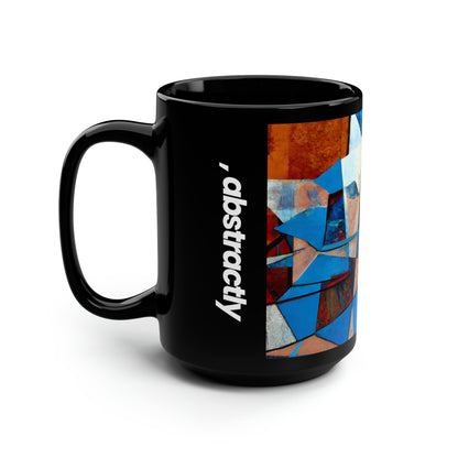 Bernard Fenton - Applied Force, Abstractly - Black Ceramic Mug 15oz