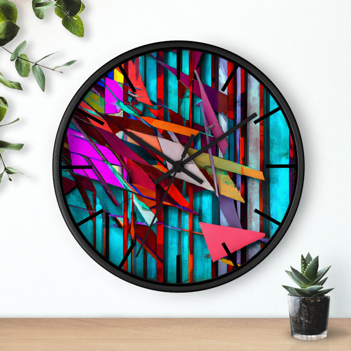 Iris Leonard - Electric Force, Abstractly - Wall Clock