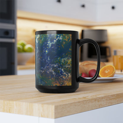 Heliotronium Oxide - Chemistry, Abstractly - Black Ceramic Mug 15oz