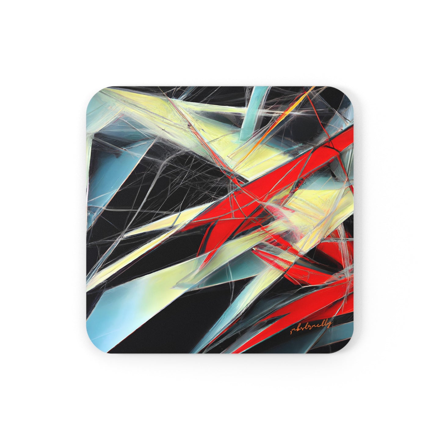 Joan Beaumont - Electromagnetic Force, Abstractly - Corkwood Coaster Set of 4