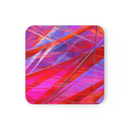 Isabel Kowalski - Air Resistance Force, Abstractly - Corkwood Coaster Set of 4