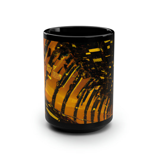 Vertex Financial - Depreciation, Abstractly - Black Ceramic Mug 15oz