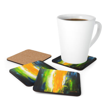 Aetherium Oxide - Fluorine, Abstractly - Corkwood Coaster Set of 4