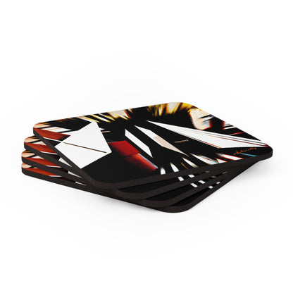 Adrienne Holtzmann - Applied Force, Abstractly - Corkwood Coaster Set of 4