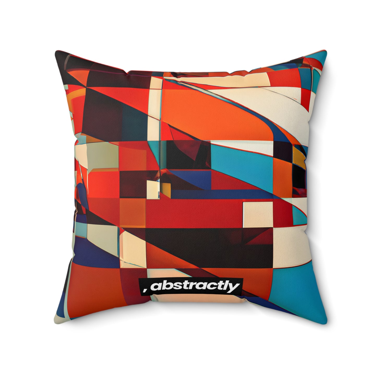 Karen Rosenthal - Applied Force, Abstractly - Faux Suede Throw Pillow