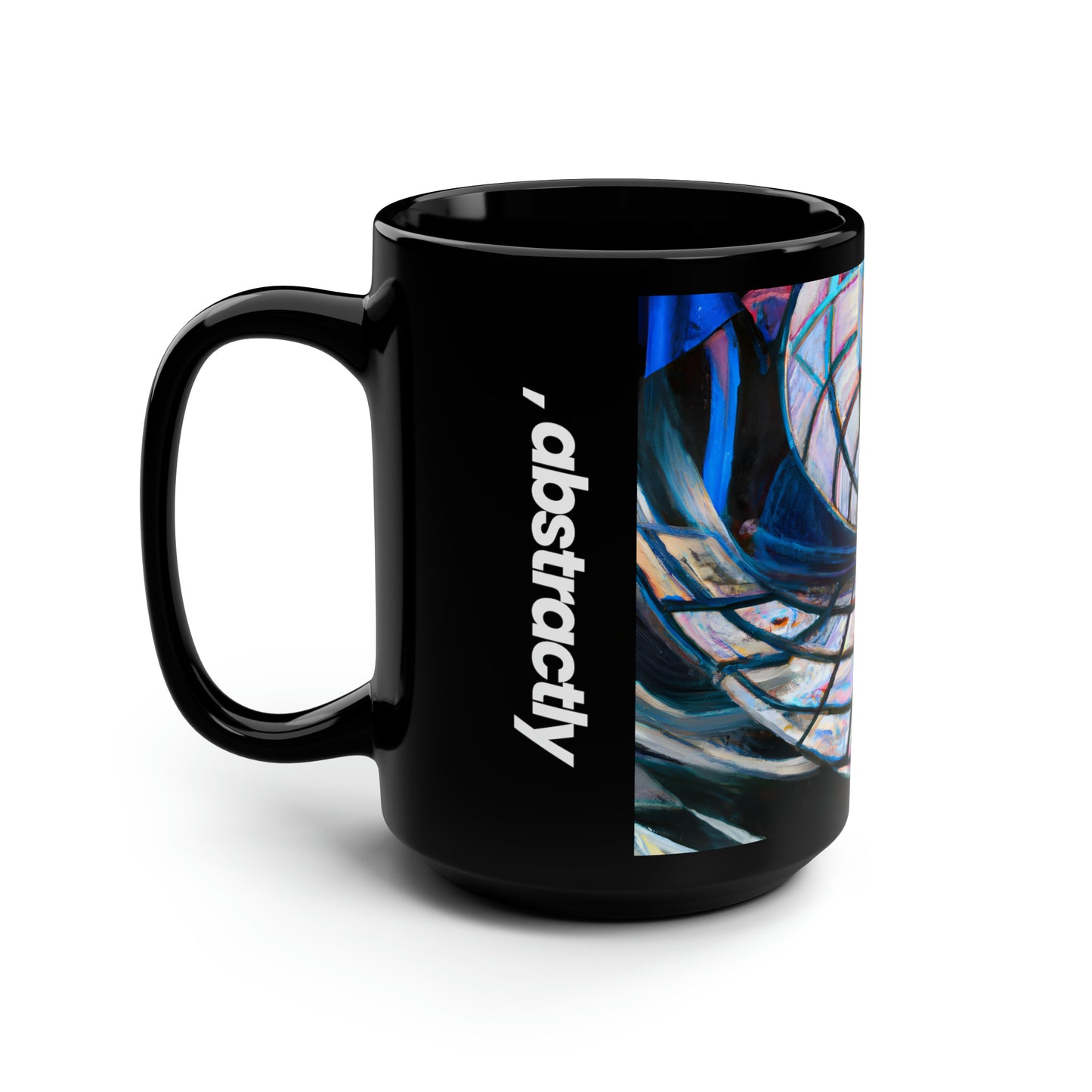 Margaret Haversham - Gravity Force, Abstractly - Black Ceramic Mug 15oz