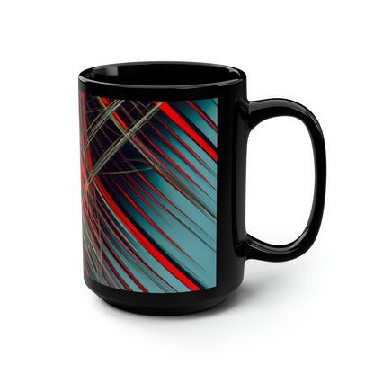 Vivian Bernstein - Air Resistance Force, Abstractly - Black Ceramic Mug 15oz