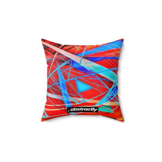 Darlene Roessler - Electric Force, Abstractly - Faux Suede Throw Pillow