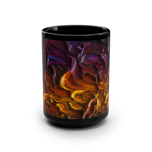 Galactonium Oxide - Chemistry, Abstractly - Black Ceramic Mug 15oz