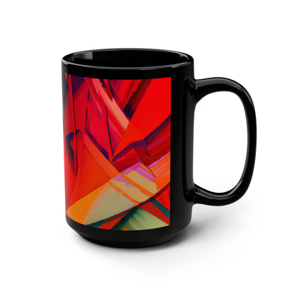 Oliver Hawthorne - Normal Force, Abstractly - Black Ceramic Mug 15oz