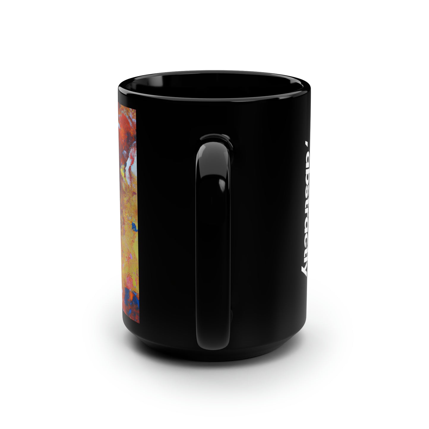 Neumannium Hexanate - Chemistry, Abstractly - Black Ceramic Mug 15oz