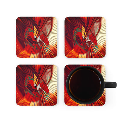 Margaret Rosenbaum - Spring Force, Abstractly - Corkwood Coaster Set of 4