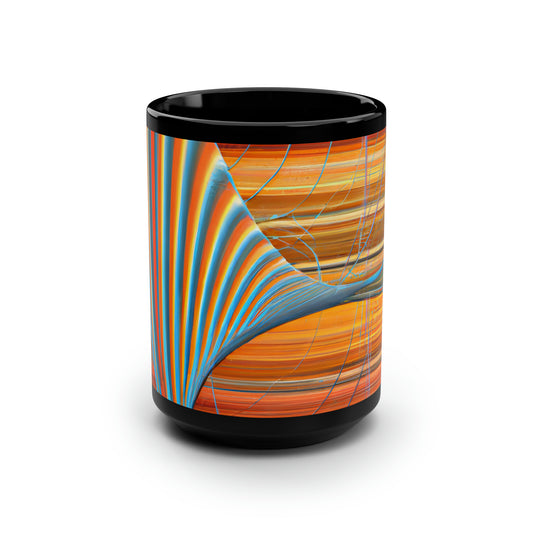 Lawrence Rosenfield - Spring Force, Abstractly - Black Ceramic Mug 15oz