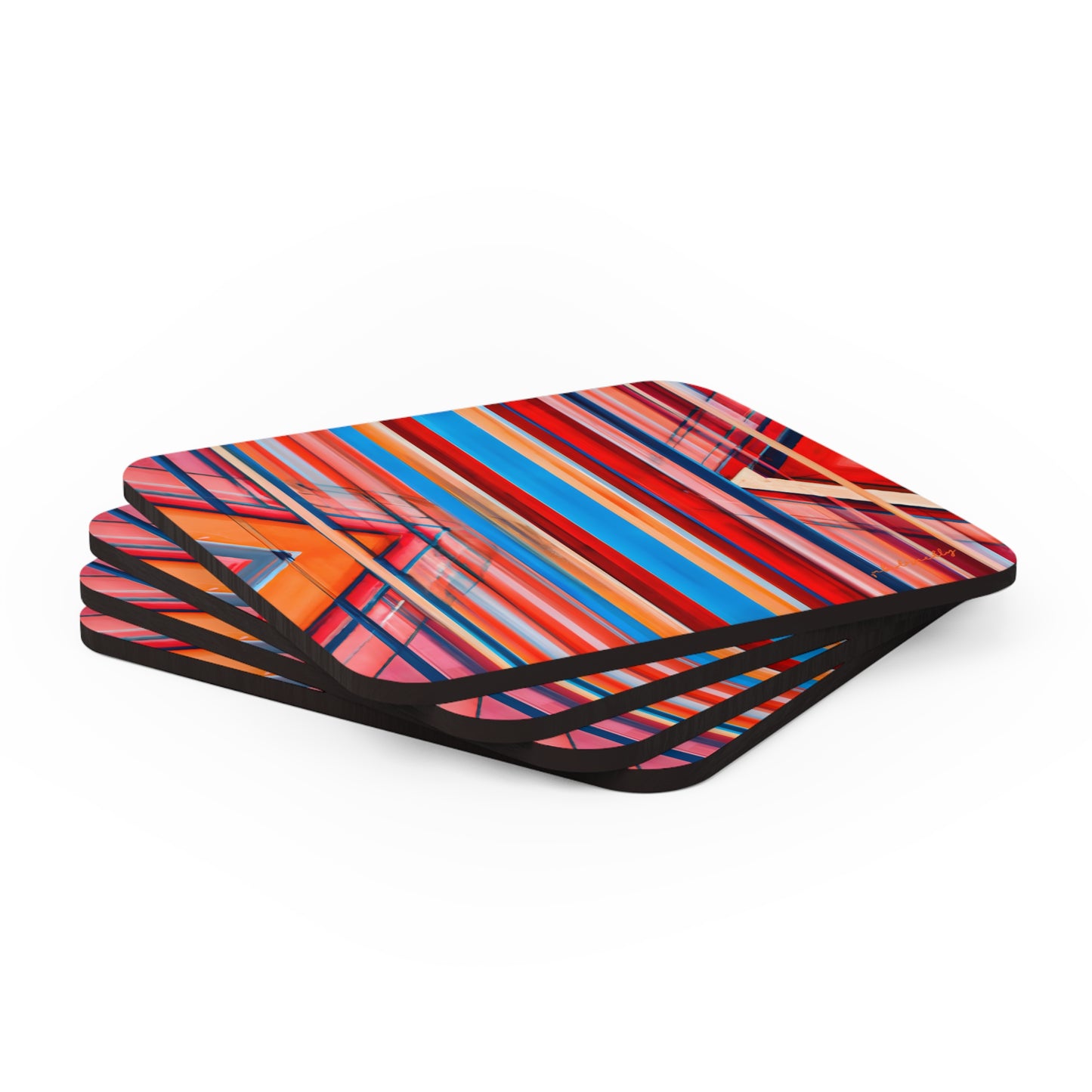 Irene Strauss - Electric Force, Abstractly - Corkwood Coaster Set of 4