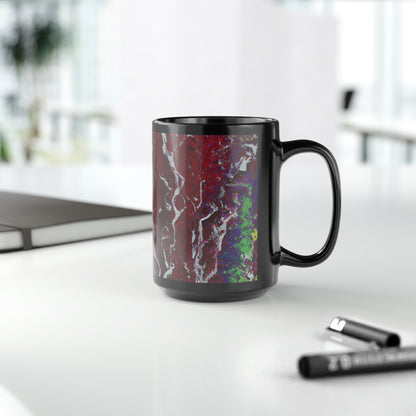 Azure Linxium - Chemistry, Abstractly - Black Ceramic Mug 15oz