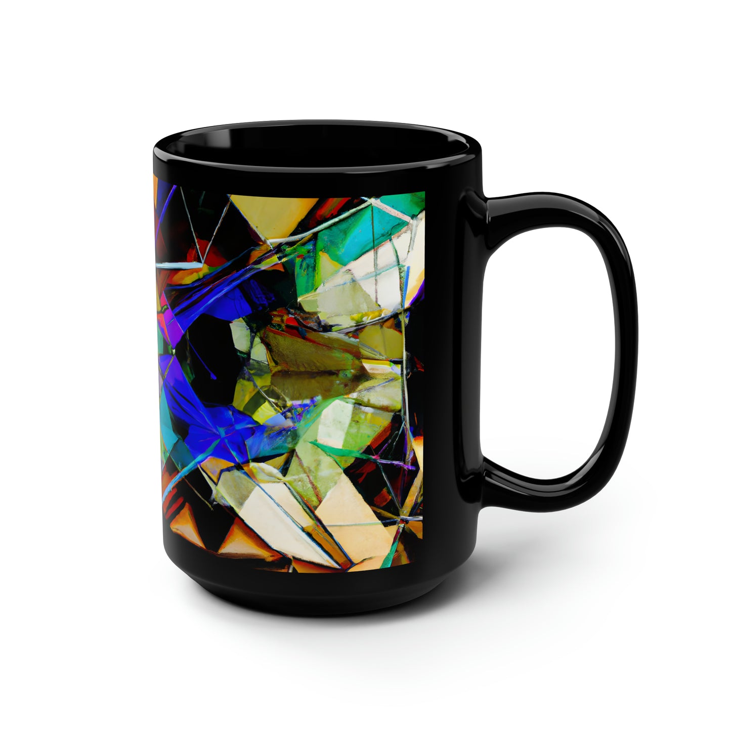 Adrianne Lehmann - Electric Force, Abstractly - Black Ceramic Mug 15oz