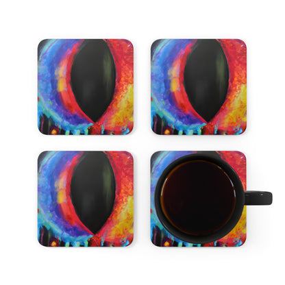 Luminoxydium Crystal - Chemistry, Abstractly - Corkwood Coaster Set of 4