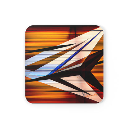 Valerie Schwartz - Magnetic Force, Abstractly - Corkwood Coaster Set of 4