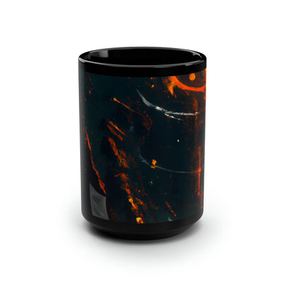 Vertex Audit - Sunk Cost, Abstractly - Black Ceramic Mug 15oz