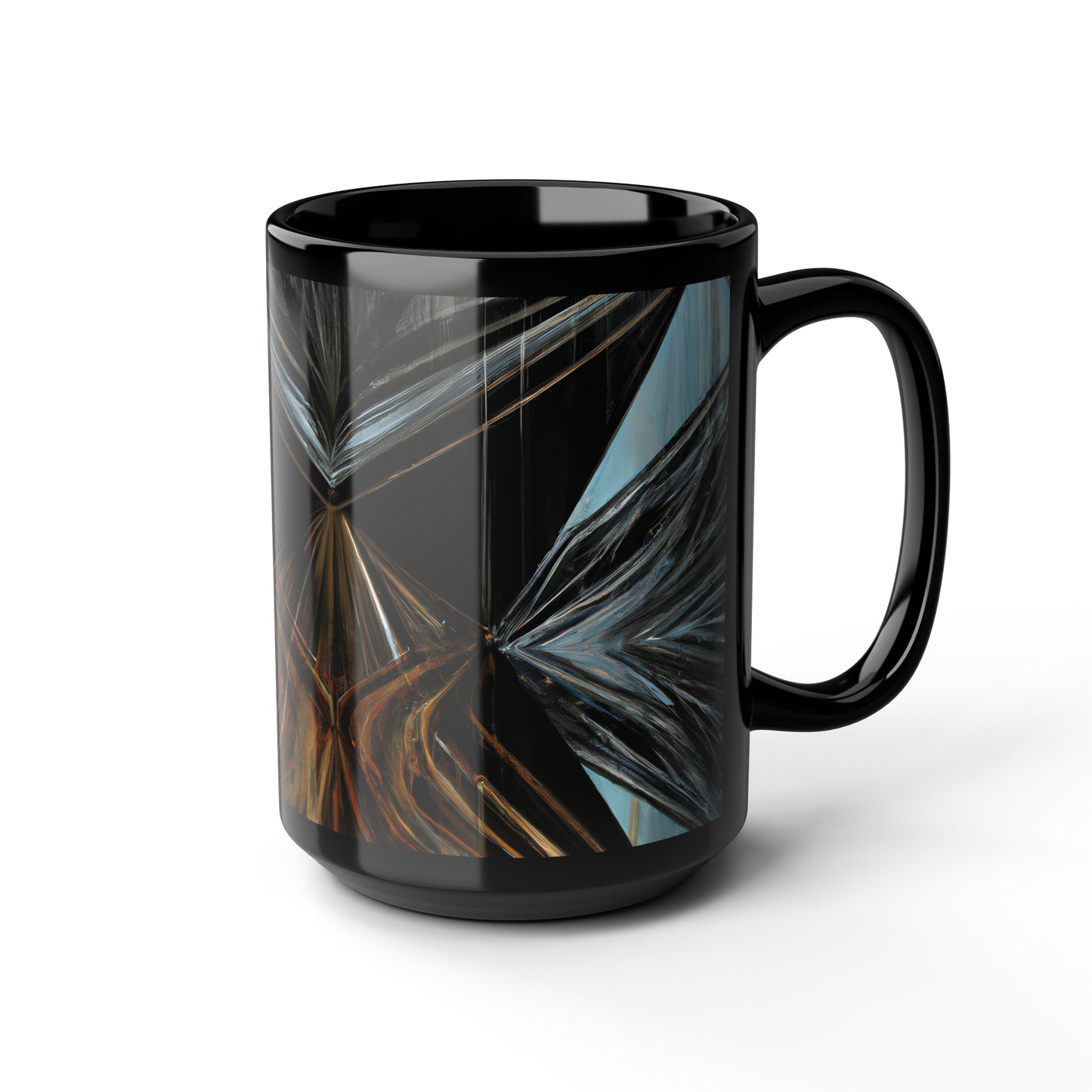 Penelope O'Sullivan - Spring Force, Abstractly - Black Ceramic Mug 15oz