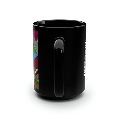 Lena Hartmann - Gravity Force, Abstractly - Black Ceramic Mug 15oz