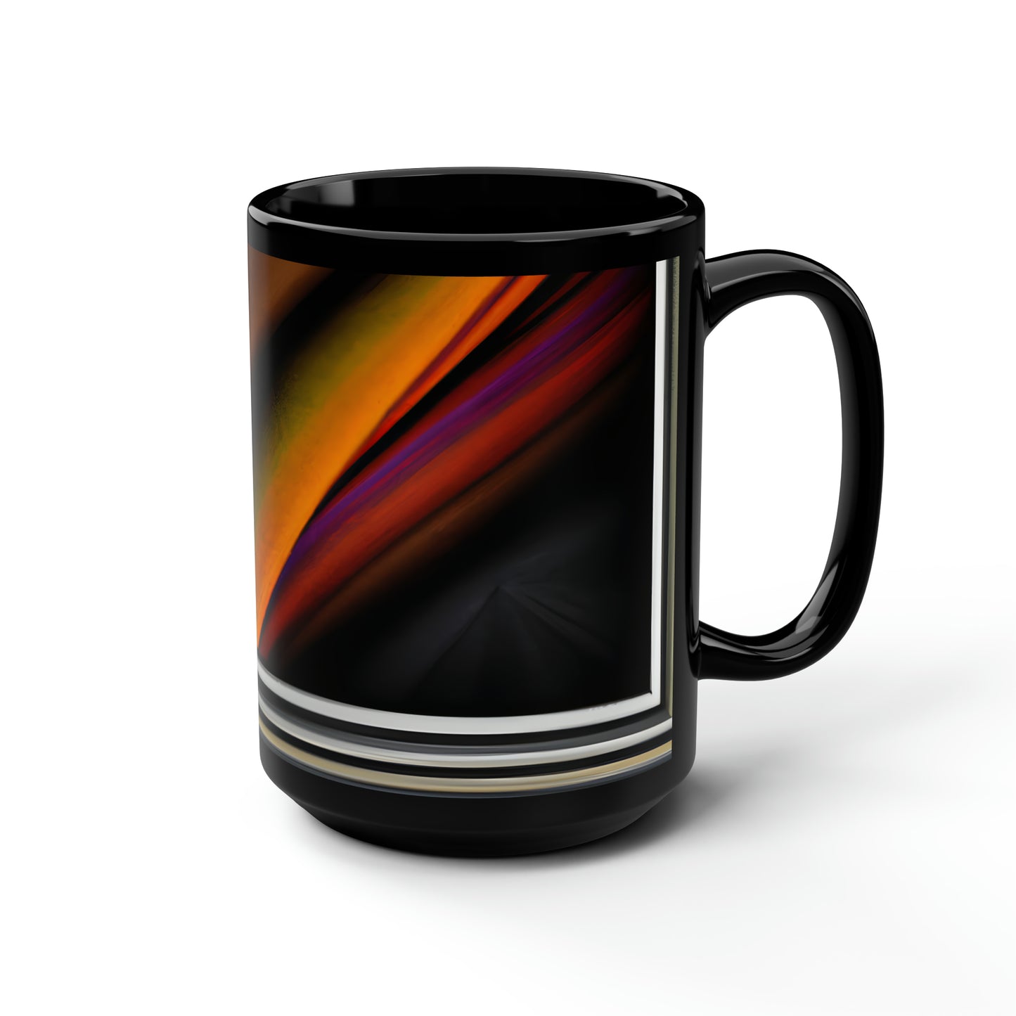 Rowan Abernathy - Spring Force, Abstractly - Black Ceramic Mug 15oz