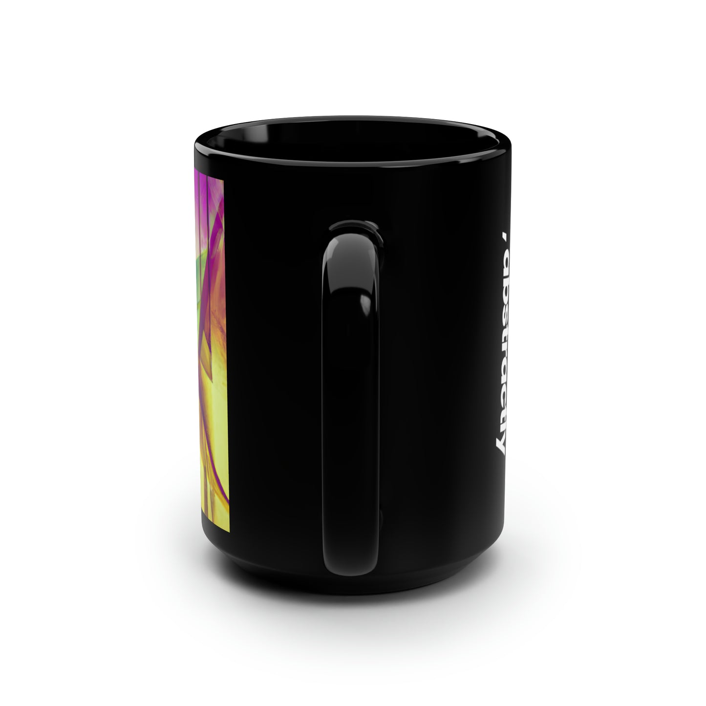 Margaret Sinclair - Electromagnetic Force, Abstractly - Black Ceramic Mug 15oz