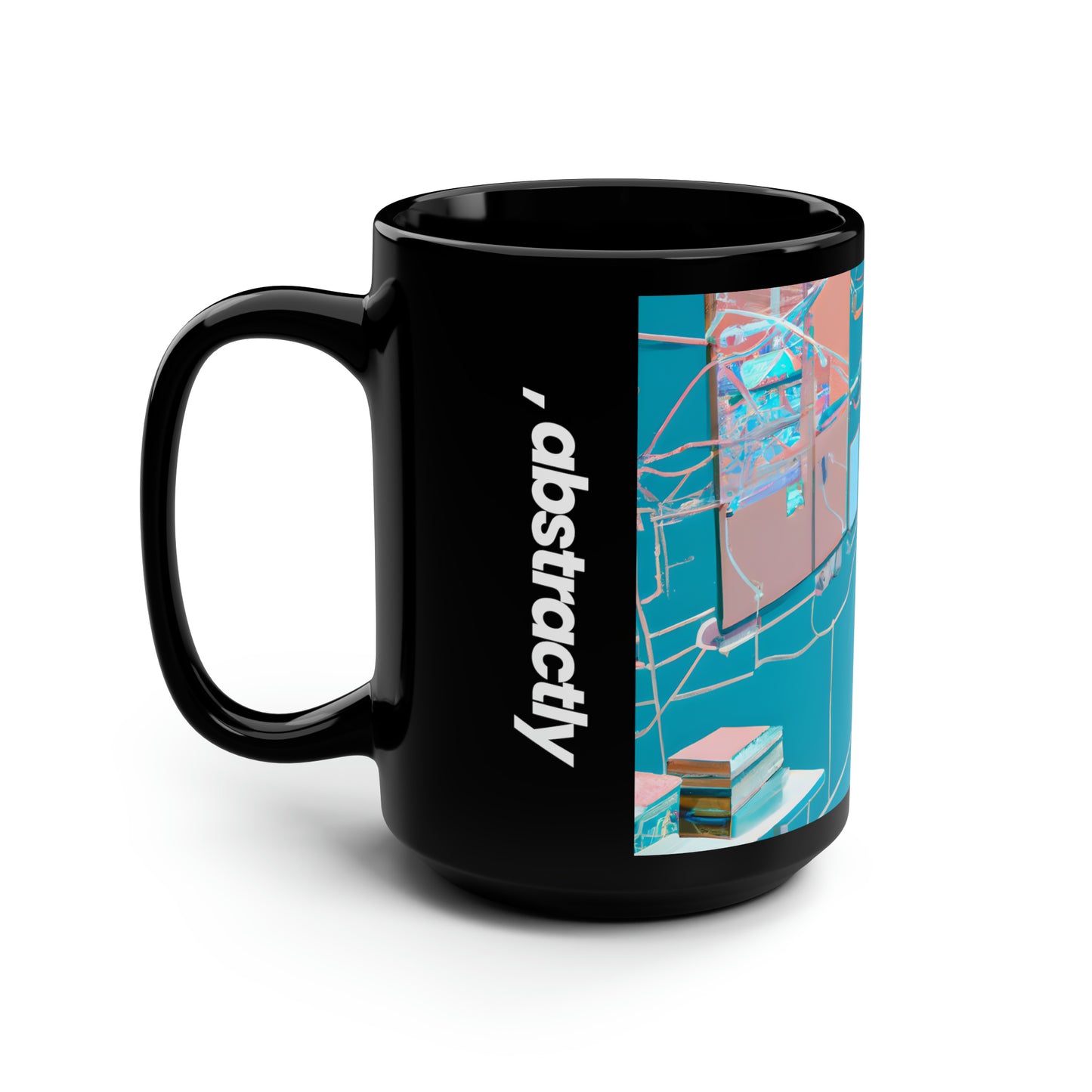 SilverPeak Finance - Cash Flow, Abstractly - Black Ceramic Mug 15oz