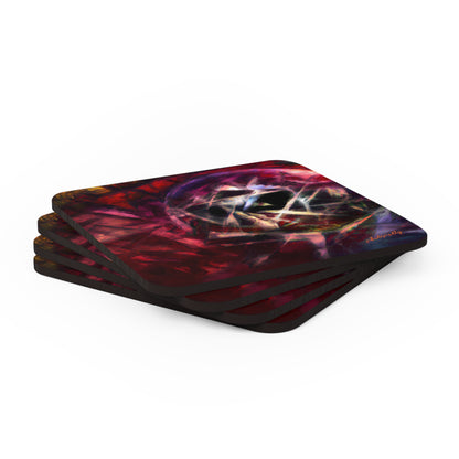 Garrett Farnsworth - Electromagnetic Force, Abstractly - Corkwood Coaster Set of 4