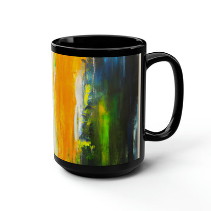 Aetherium Oxide - Fluorine, Abstractly - Black Ceramic Mug 15oz