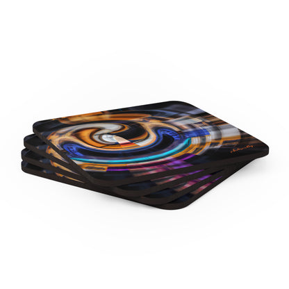 Patricia Sagan - Weak Force, Abstractly - Corkwood Coaster Set of 4