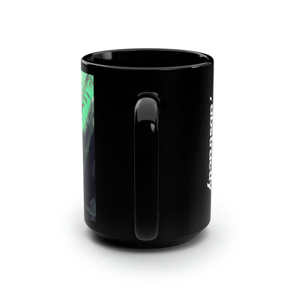 CrestPeak Solutions - Dividends, Abstractly - Black Ceramic Mug 15oz