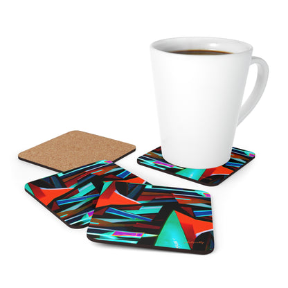 Betty Hawking - Friction Force, Abstractly - Corkwood Coaster Set of 4