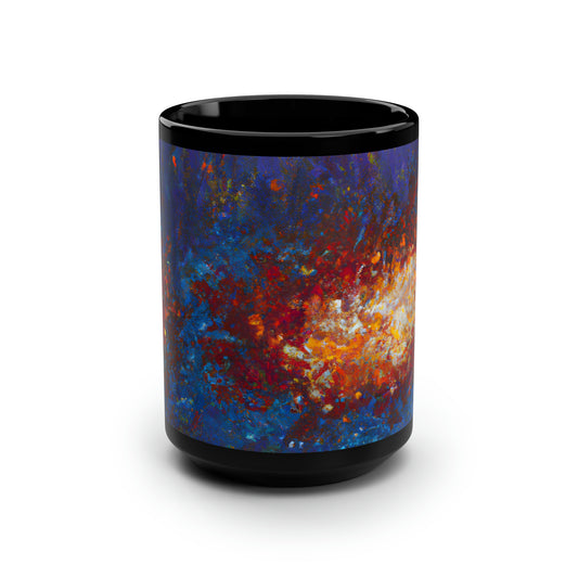 Ethereal Bluestone - Chemistry, Abstractly - Black Ceramic Mug 15oz