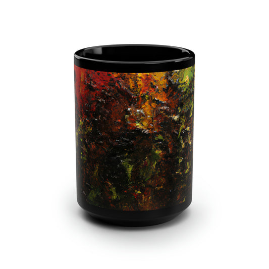 Plutonian Starstone - Chemistry, Abstractly - Black Ceramic Mug 15oz