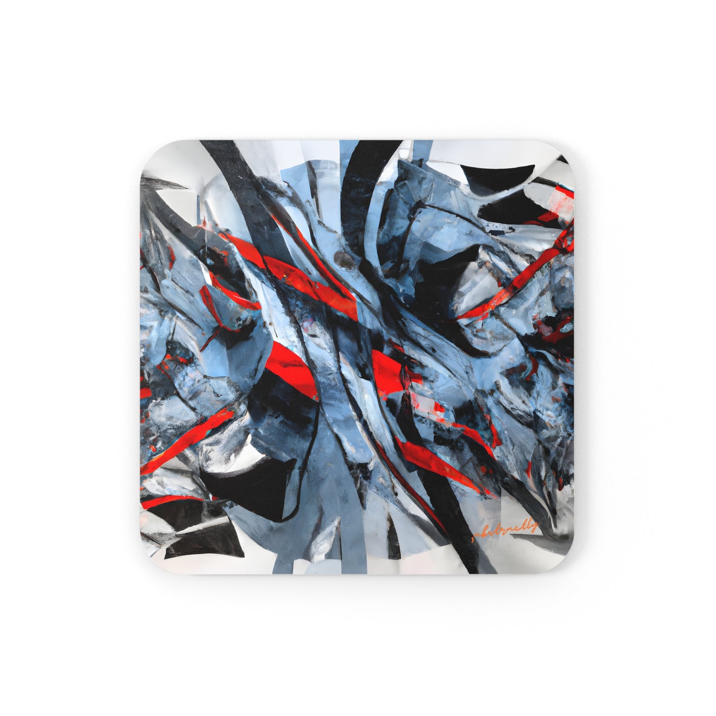 Elizabeth Rutherford - Applied Force, Abstractly - Corkwood Coaster Set of 4