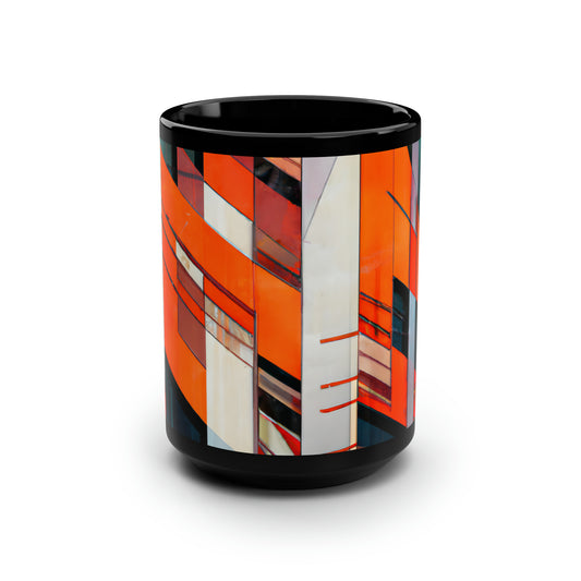 Lara Pendleton - Gravity Force, Abstractly - Black Ceramic Mug 15oz