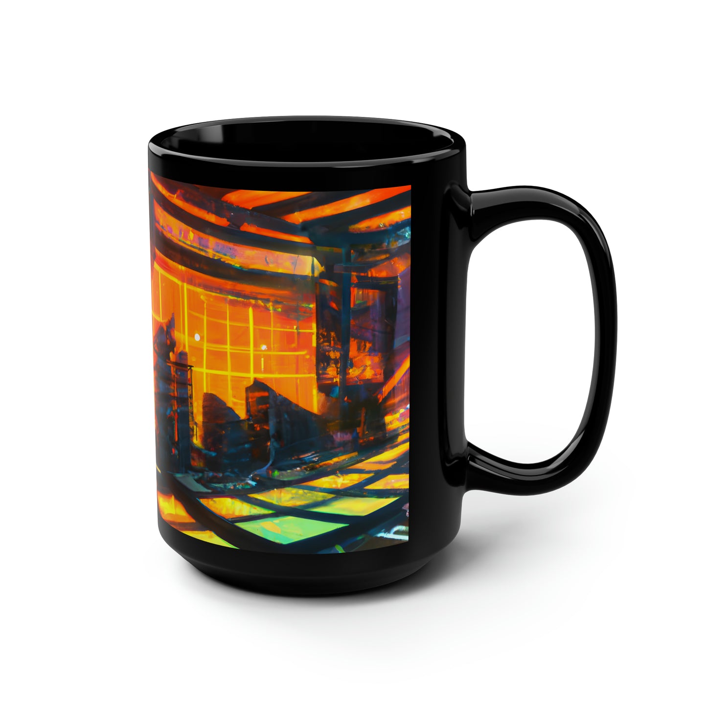 Summit Solutions - Cash Flow, Abstractly - Black Ceramic Mug 15oz