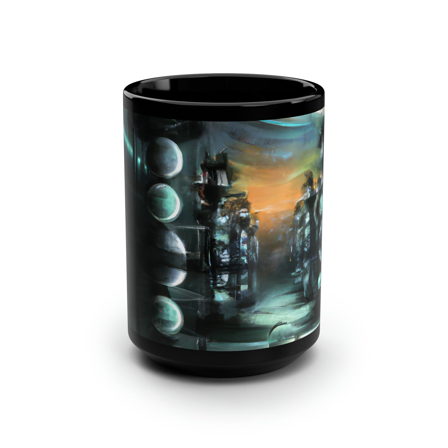 VentureGuard Financial - Diversification, Abstractly - Black Ceramic Mug 15oz